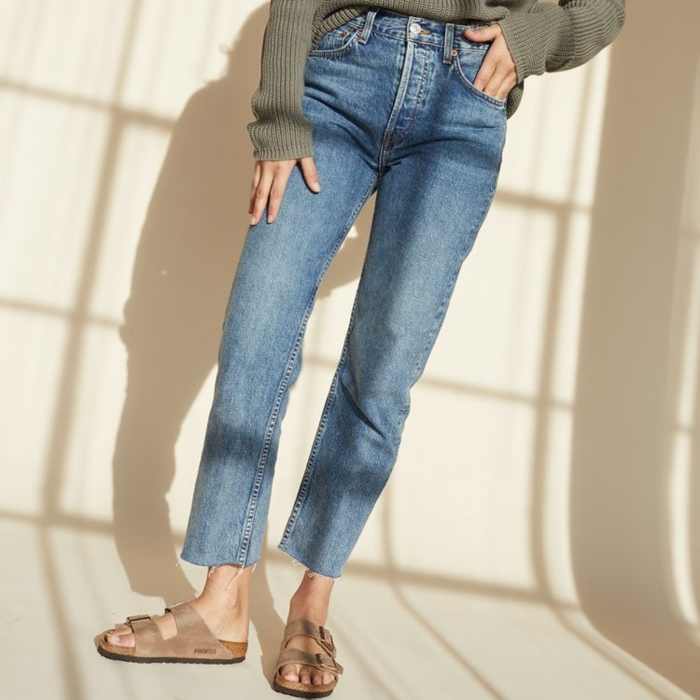 NWT Re/Done High Rise Stovepipe in Medium Vain